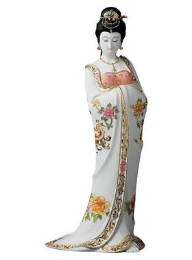 戴玉堂陶瓷摆件《唐韵美人《倾国》漆线雕》林建平装饰家居艺术品