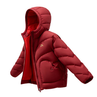 新年款安踏女童羽绒服儿童女孩羽绒服2026新款女孩三防过年新衣服