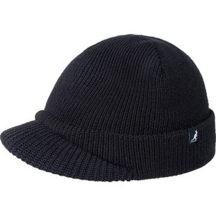 Kangol Sliced Peak Beanie袋鼠新款正反戴无檐冷帽针织帽毛线帽