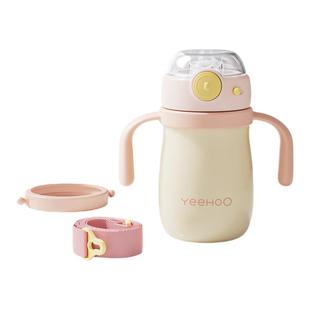 英氏 儿童保温水杯宝宝学饮吸管杯婴幼儿6个月一岁以上背带鸭嘴杯