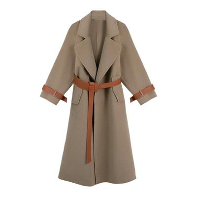 气质长款羊毛呢大衣韩版