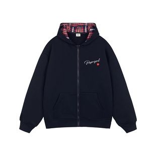 RASP美式复古连帽开衫外套字母情侣休闲春秋冬季卫衣外套