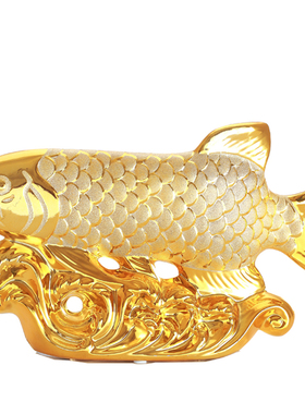 陶瓷金龙鱼电视柜客厅欧式风摆件