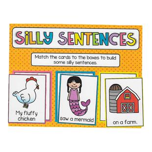 Silly sentence句子练习英文造句小学英语教具幼儿启蒙美国教师