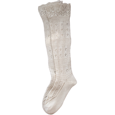 重工羊毛镂空MIU系堆堆袜女