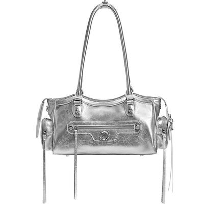 【新品】JTB极光法棍包.银色腋下包女小众机车高级感不撞款斜挎包