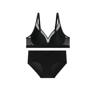 [氧气贴贴]爱慕内衣女本命年红色无痕大胸显小无钢圈文胸内裤礼盒