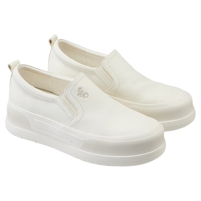 fed厚底鞋春季新款女鞋一脚蹬单鞋真皮休闲鞋女款S1222-YAC038