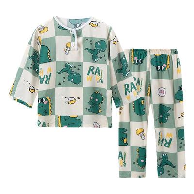 春夏儿童棉绸睡衣套装