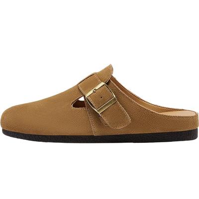 达芙妮平底勃肯鞋女包头半拖外穿