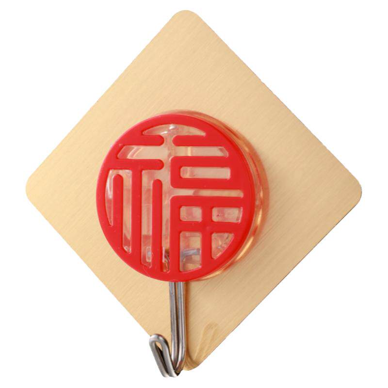 红色挂钩强力粘胶免打孔无痕