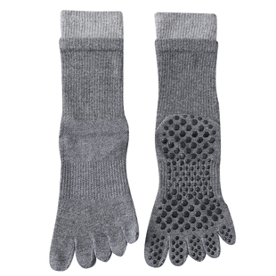 五指瑜伽袜子女网眼透气普拉提中筒袜专业健身跳操防滑分趾运动袜