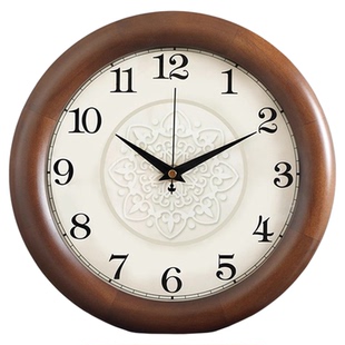 实木座钟客厅现代简约桌面台式2026新款钟表轻奢高档摆件时钟静音