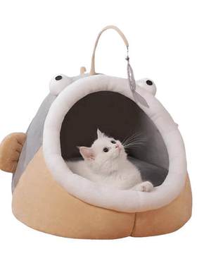 猫窝四季通用秋冬季保暖安全感窝猫床半封闭式猫咪沙发小猫窝睡窝