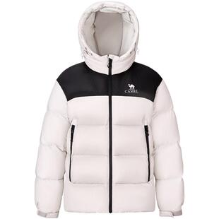 骆驼火山羽绒服男2.0机能版2025秋冬新款情侣连帽加厚面包外套