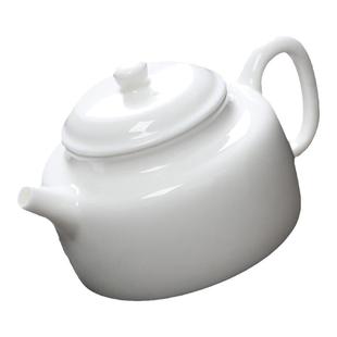 德化羊脂玉白瓷茶壶功夫茶具家用会客泡茶带过滤孔单壶
