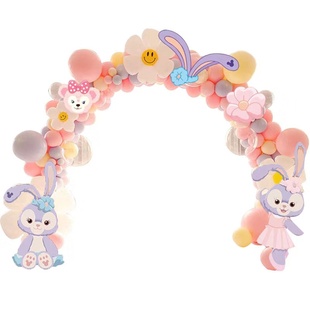 马卡龙气球婚礼拱门支架周岁生日布置开业装饰造型幼儿园场景布置