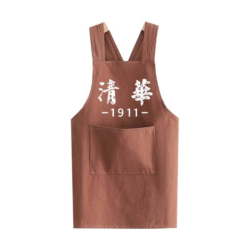 儿童棉麻透气无袖手工绘画围裙