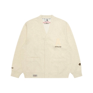 Aape旗舰店男装春夏字母刺绣美式复古卫衣开衫外套D350XAQ