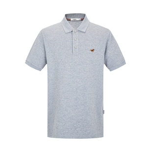 LONDA 伦德马男士珠地棉短袖polo衫夏季商务休闲翻领高级感刺绣T