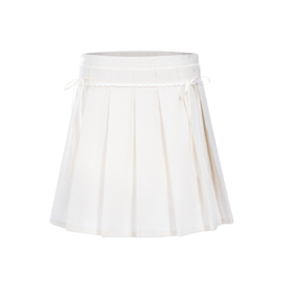 礼拜天约会蝴蝶结百褶裙女