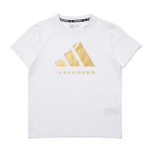 adidas阿迪达斯夏季儿童透气简约运动休闲短袖adiCLTS24TKT-WG