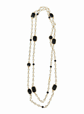 小香夜宴｜珍珠黑宝石多层项链