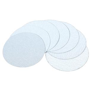 大通金牛4寸5寸圆形干磨植绒砂纸片打磨片气磨打磨机圆盘自粘白沙