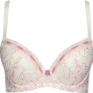 古今内衣透气女丽人系列3/4聚拢包裹胸部舒适型薄模杯文胸