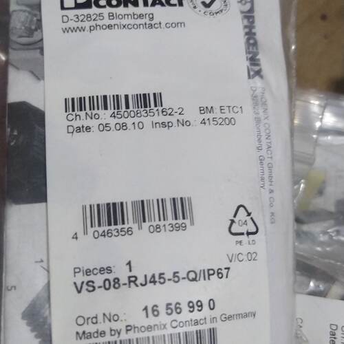 议价VS-08-RJ45-5-Q/IP67菲尼克斯1656990菲尼克斯1405141