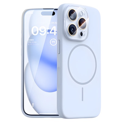 PGKLE适用苹果16promax手机壳磁吸Magsafe液态硅胶iphone15pro镜头全包14新款ip13情侣防摔保护套pm女男简约