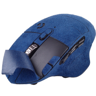 适用罗技G604鼠标贴翻毛皮G302全包舒适手感贴防滑吸汗贴纸无异味