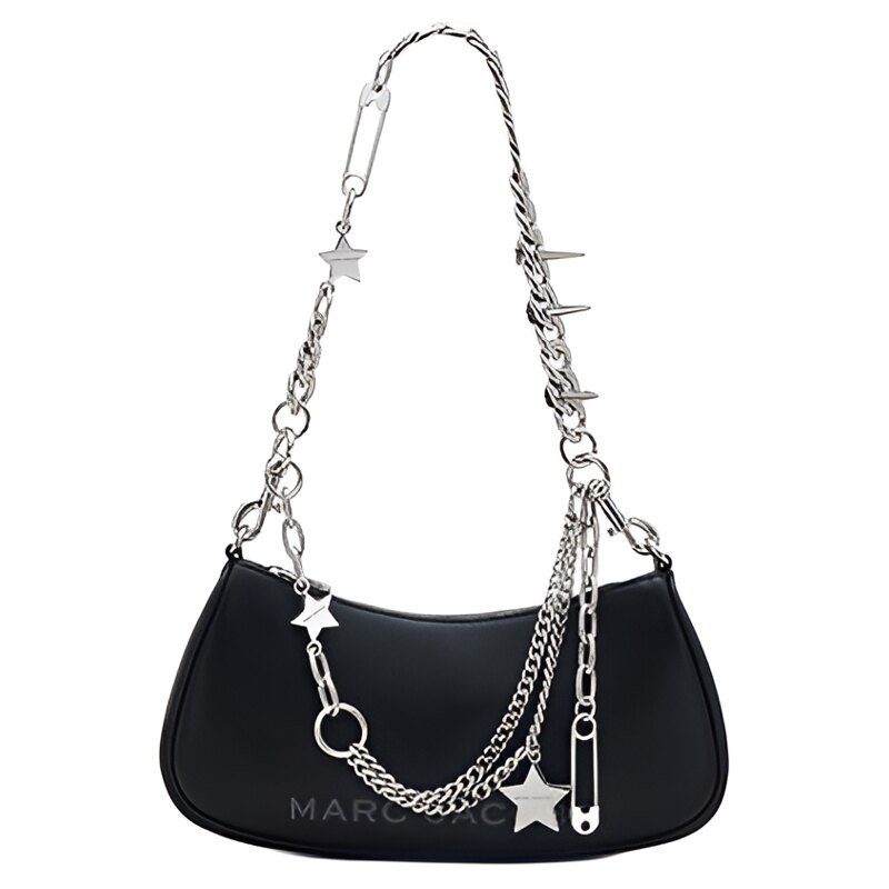 【双11折扣】MARC JACOBS/莫杰 MJ 中号牛皮星星链条单肩包饺子包