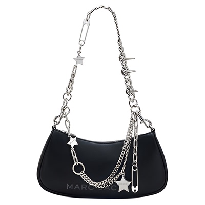 【礼物】MARC JACOBS/莫杰 MJ 中号牛皮星星链条单肩包饺子包