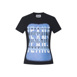 【新品首降】Moschino Jeans 26早春 女士圆领印花玩趣风格T恤