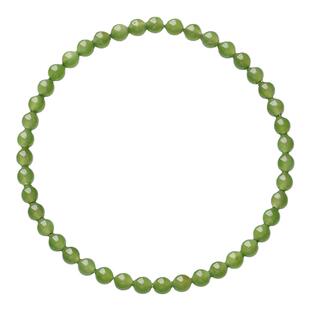 和田玉碧玉手串女款小米珠翡翠手链天然玉髓散珠串珠菠菜绿色素清