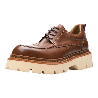 男鞋增高真皮马丁靴班比帝伦厚底