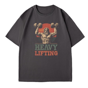 HEAVY LIFTING大重量训练T恤 | 宙斯举铁复古印花 硬核健身短袖