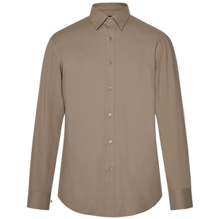 【含莫代尔】利郎官方长袖衬衫男士2025秋季粉色新郎结婚衬衣男装