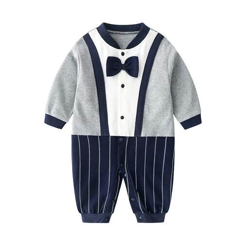 新生婴儿连体衣爬服男宝宝全棉哈衣服春秋装薄款夏空调服0-9个月