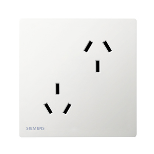 西门子错位六孔开关插座面板86型双10A三孔六孔墙壁家用暗装86型