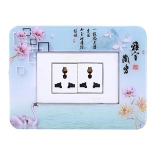 开关贴插座保护套亚克力墙贴3d立体创意电灯家用装饰现代简约客厅