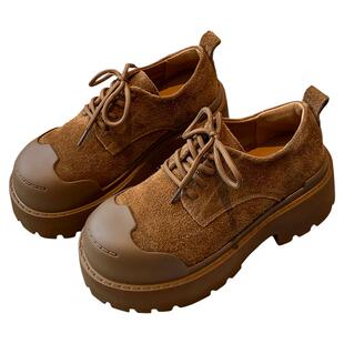 【TFM】厚底勃肯鞋女2026春季新款休闲复古英伦风小皮鞋女德比鞋