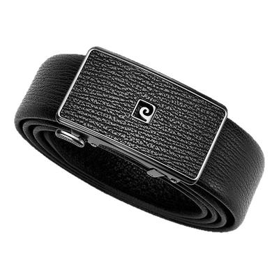 皮尔卡丹男士皮带真皮商务内扣式腰带头层牛皮高档奢侈品男款裤带