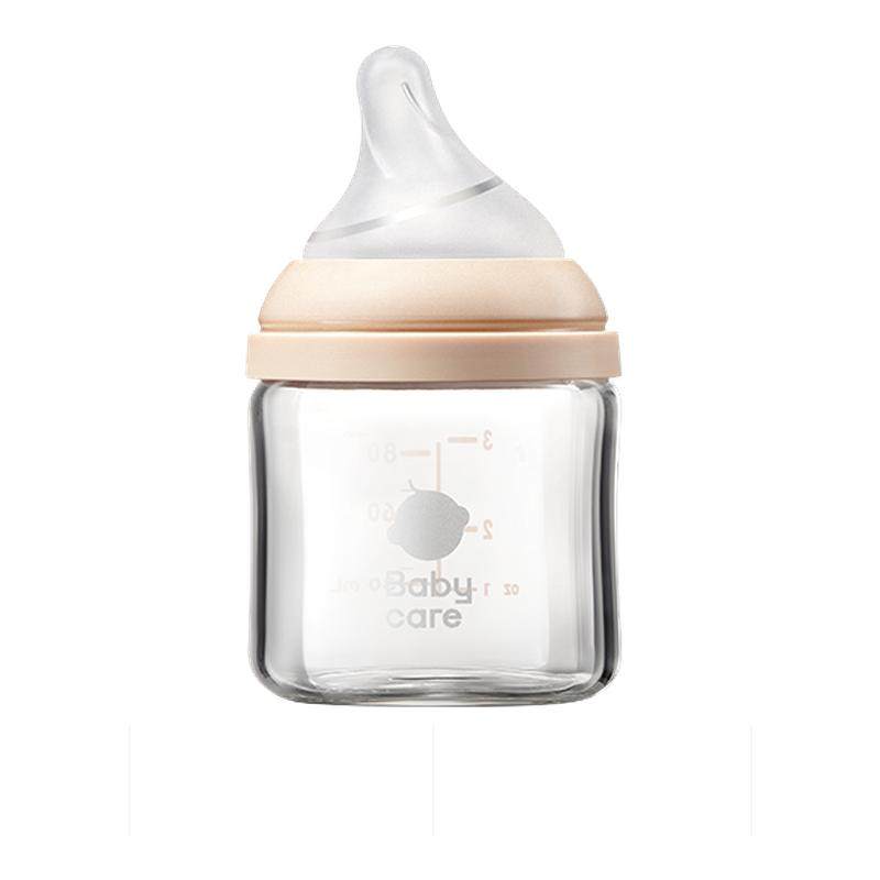 babycare防胀气奶瓶玻璃歪头宝宝婴儿新生0-1月专用防呛奶嘴80ml