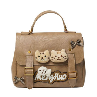 日系学院JK斜挎包书包新潮秋冬猫咪双肩包小众复古甜辣妹可爱背包