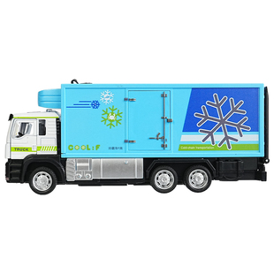 合金喷雾车玩具冷藏车模型仿真冷冻海鲜运输车货车男孩汽车运输车