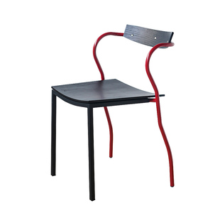 Hacosn中古餐椅实木椅子现代简约家用靠背椅设计师款休闲洽谈凳子