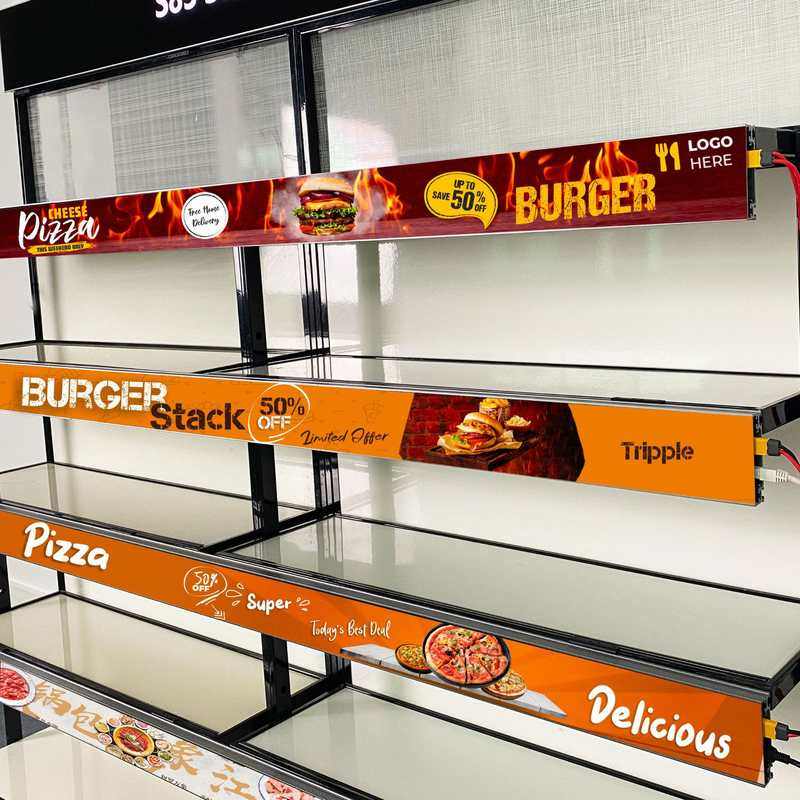 P0.9COB超市展示柜LED货架屏幕高条形彩柜台清亮显示屏LE