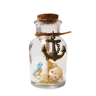 迷你复古玻璃许愿瓶贝壳乳牙收纳漂流瓶装沙子心愿瓶攒金豆小瓶子